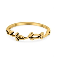 14K zlatne vinove loze band solidne napola vječne vjenčane zaručničke prstene veličine 5