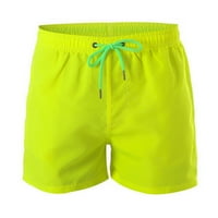 Yubnlvae muške plažne hlača Sportske casunske hlače Brze suhe kratke hlače sa unutrašnjim neto - žutim