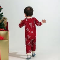 Odeerbi božićne pidžame za obiteljske dječake Djevojke Toddler Fashion Slatka snježna pahuljica ROMPER