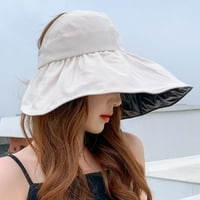 Ženska sunčana šešir Podesiva čvrsta boja prozračna krema za sunčanje prazna vrhunska ljetna šešir