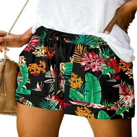 Žene Ljeto Plaže Kratke hlače Visoki struk Mini pant Ravne noge Kratke vruće hlače Ležerne dno Lounge