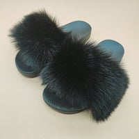 Žene Ljetni luksuzni Fluffy Fau Furry slajdova neverovatne papuče djevojke nevjerojatne fau nejasne