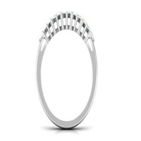 Vjenčani prsten sa certificiranim Moissine za žene - D-VS kvalitet, srebro u SAD-u 9,50