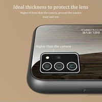 Galaxy Note Cover Cover, allytech drvena tekstura silikonska okvira kaljeno staklo ANTI-Scratch bežični