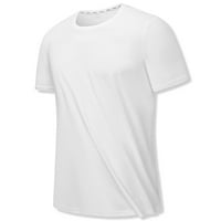 Muška košulja Čvrsta boja okrugli vrat kratki rukav elastična brzo-suha sportska majica