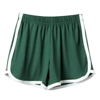 Trke za žensku modnu solidnu boju casual široki nog ruffle labavi kratke hlače sa visokim strukom zelene