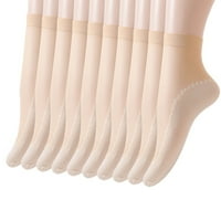 Čarape za žene parovi Žene čvrste pamučne dne donje bojene čarape Prozračne nevidljive čarape Mid Tube