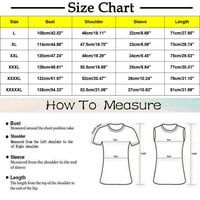 Ženske plus veličine majica kratkih rukava o vratu Tunic Print Ljeto Tes bluza plus veličine Žene rubene