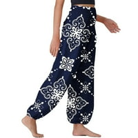 Miayilima ženske udobne boho hlače labave joge hlače hipi pidžama lounge boho pidžama hlače