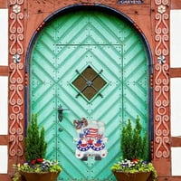 Jiaroswwei vrata plaketa okrugla oblika ukrasna prijenosna noćna zidna ploča za viseću ploču za dom