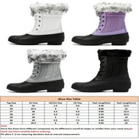 Lacyhop Ženski radni čizme tople patke prozračne plišane obloge zimske cipele Comfort srednje telef