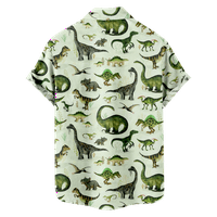 Slatka dinosaurusi Havajska majica za dječake casual gumb dolje majica kratkih rukava na plaži za zabavu za muškarce za muškarce