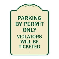 Znak serije dizajnera za prijavu - parking po dozvoli samo nasilnici će biti označeni