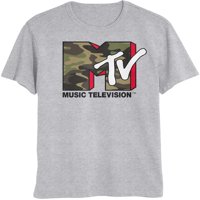 Camo Print Music Television Logo Muške majice kratkih rukava