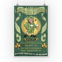 Leprechaun irski pab, vintage znak