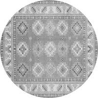 Ahgly Company u zatvorenom okrugli geometrijske sive tradicionalne prostirke, 7 'okruglo