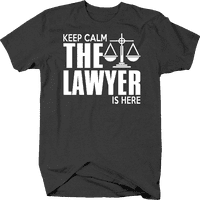 Budite mirni, advokat je ovdje ponosni odvjetnički grafički košulje Xlage tamno siva