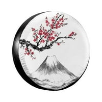 Cvjetovi trešnje i planina Fuji Japan za poklon za entuzijaste za kampiranje rezervni poklopac guma za kamp automobil