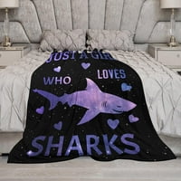 Drvo Slatka morski pas pokloni, flis pokrivač lagana, meka, udobna, topala za djecu za odrasle, morski