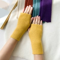 Heiheiup Žene slatke jesen i zimske pune boje pletene polovne pletene vunene rukavice rukavice rukavice