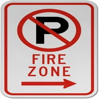 Saobraćajni znakovi - bez parking požarna zona Zigni w aluminijumski znak Street Weather Weathered Natl 0. Debljina