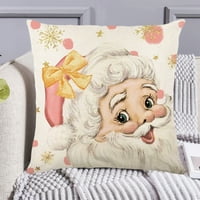 Xinhuadsh jastučnica crtani božićni element uzorak dizajn skrivenog patentnog zatvarača Ne-Fading Modern Home Dekoracija jastuka