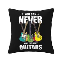 Nikada ne možete imati previše gitara bacanje jastuka za jastuk za kućni dekor ugodni prekrivači za