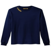 Daxton Premium Pittsburgh Muškarci dugih rukava majica ultra mekani srednje težine pamuk, mornarsko