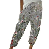 Plus kratke hlače za žene Ljeto tiskane ravne casual hlače mornarice 4