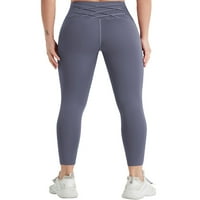 Colisha ženske gamaše visoke struk joga hlače Solidne boje Sportske pantalone Ležerne prilike trčanje