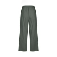 Jyeity Hollywoodski modni pojas, boja elastične labave hlače Ravne široke pantalone za noge sa džepom