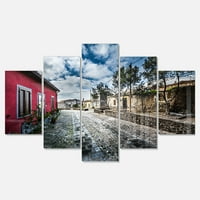 Dizajnerska umjetnost 'prekrasan milis ulica Sardinia' fotografski otisak na metalnom setu