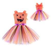 Tosmy Toddler Kids Girl Odjeća bundeve uloga Plemi fantastični party mreža Tulle Princess haljina Dječja