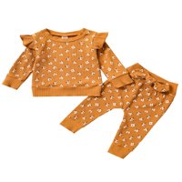 Musuos Baby Girls TrackSuit cvjetni rufflled pulover dugih rukava