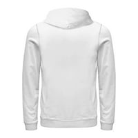 Karantena Pug Bijeli grafički pulover Hoode - dizajn od strane ljudi XL