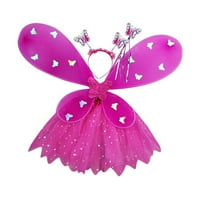 Učenje obrazovnih igračaka Djevojka LED set wittutu suknje Štapovi za glavu Princess Light Up Party Carnival Kostim ABS