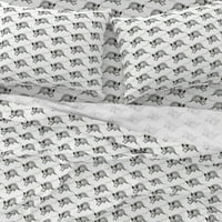 pamučni listovi, sawin set - glodarni ispis posteljinu posteljinu od kašičice