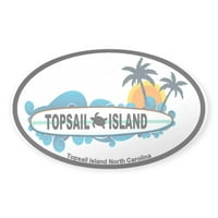 Cafepress - Topsail Island NC Surf Design - Naljepnica