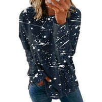 Ženska modna casual dugih rukava, majica s majicama Slim Top Dugih rukava Košulja ženske majice Ležerne