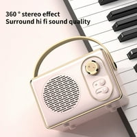 LEKY bežični zvučnik Visoko vjernost Stepen Sound punjivi Retro Bluetooth-kompatibilan 5. Stereo prijenosni