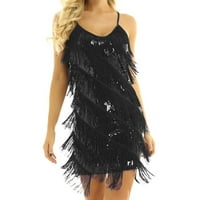 Hazyrey haljine za ženske plažne špagettie remen sandress SOLID bez rukava haljina crna xl