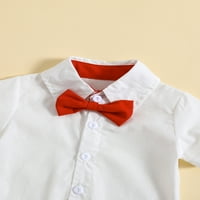 Coduop Baby Boy 4. jula outfit moj prvi novorođenčadnik kratkoročnih kratkih rusa