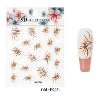 Pro Beauty Tools Naljepnice za nokte 5D naljepnica za nokte F Nail cvijeće serije Art Transfer naljepnica