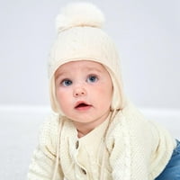 Baozhu Baby EAR zaštita od vunene rukavice kapute setovi slatka pompom kapa zima topla besko za dječje