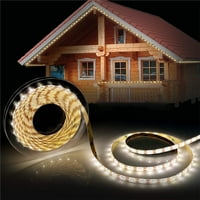 DaiosportSwear Svjetla LED traka Svjetla na otvorenom, toplo bijela solarna ploča sa fleksibilnom trakom, rezanja, IP vodootporna LED svjetla za balkon, vrt, stepenice Decor White