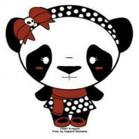 Krisgoat - Lady Panda Bear - naljepnica naljepnica