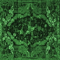 Ahgly Company Zatvoreni kvadrat Persian Smaragd Green Boemske prostirke, 3 'kvadrat