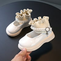 Dječje cipele veličine za godine-3. Godine Princess Kožne čizme Biserne vunene elastične plesne pločice