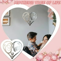 Metalni dnevni metal za majčinsko srce sa cvjetnim srcem metalnim poklonom je dan mama je vitrajna ideja