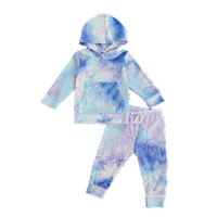 Seyurigaoka Toddler Baby Girls Boys Tie-Dye Outfits outfits dugih rukava s kapuljačom